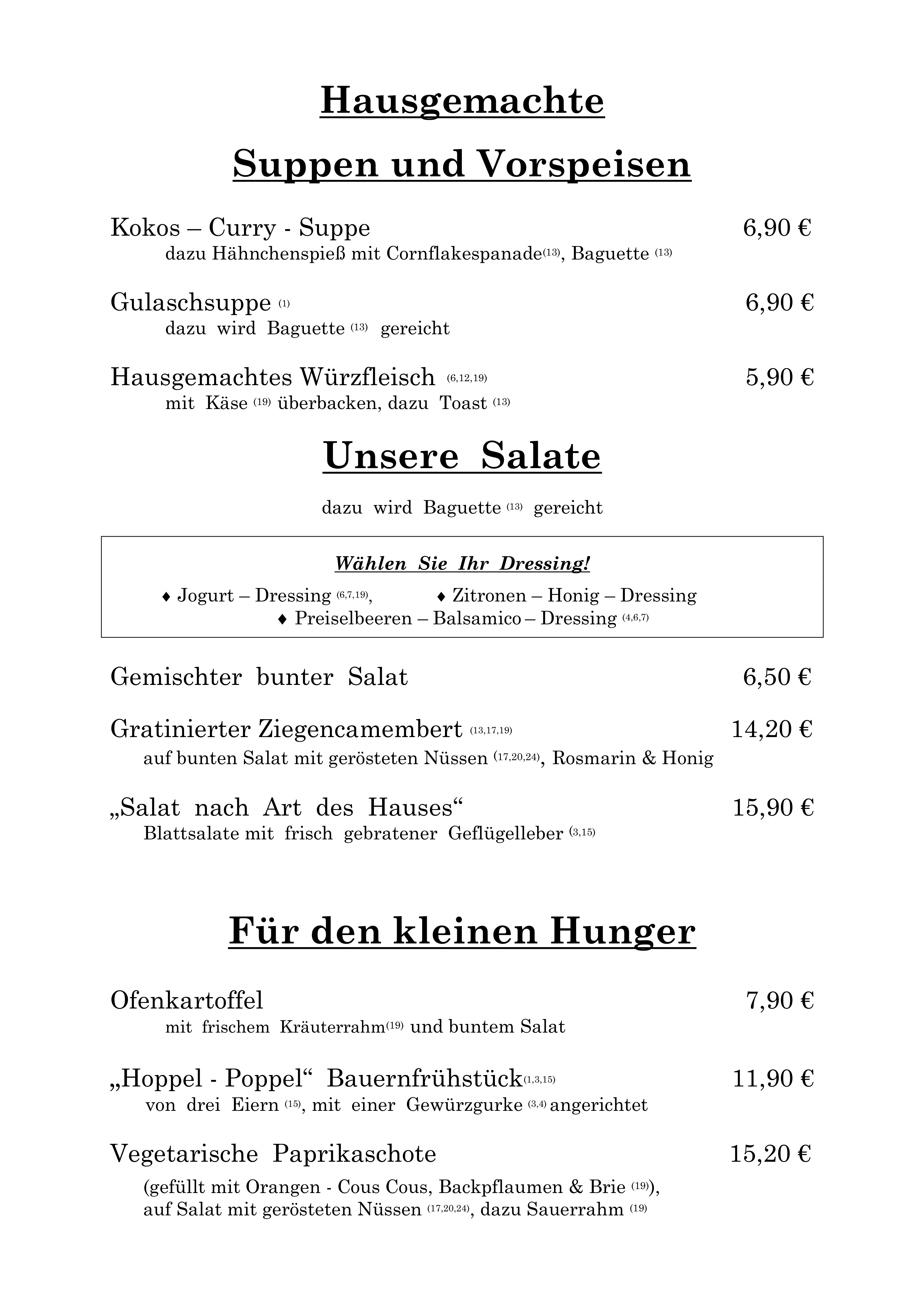 vorspeisen