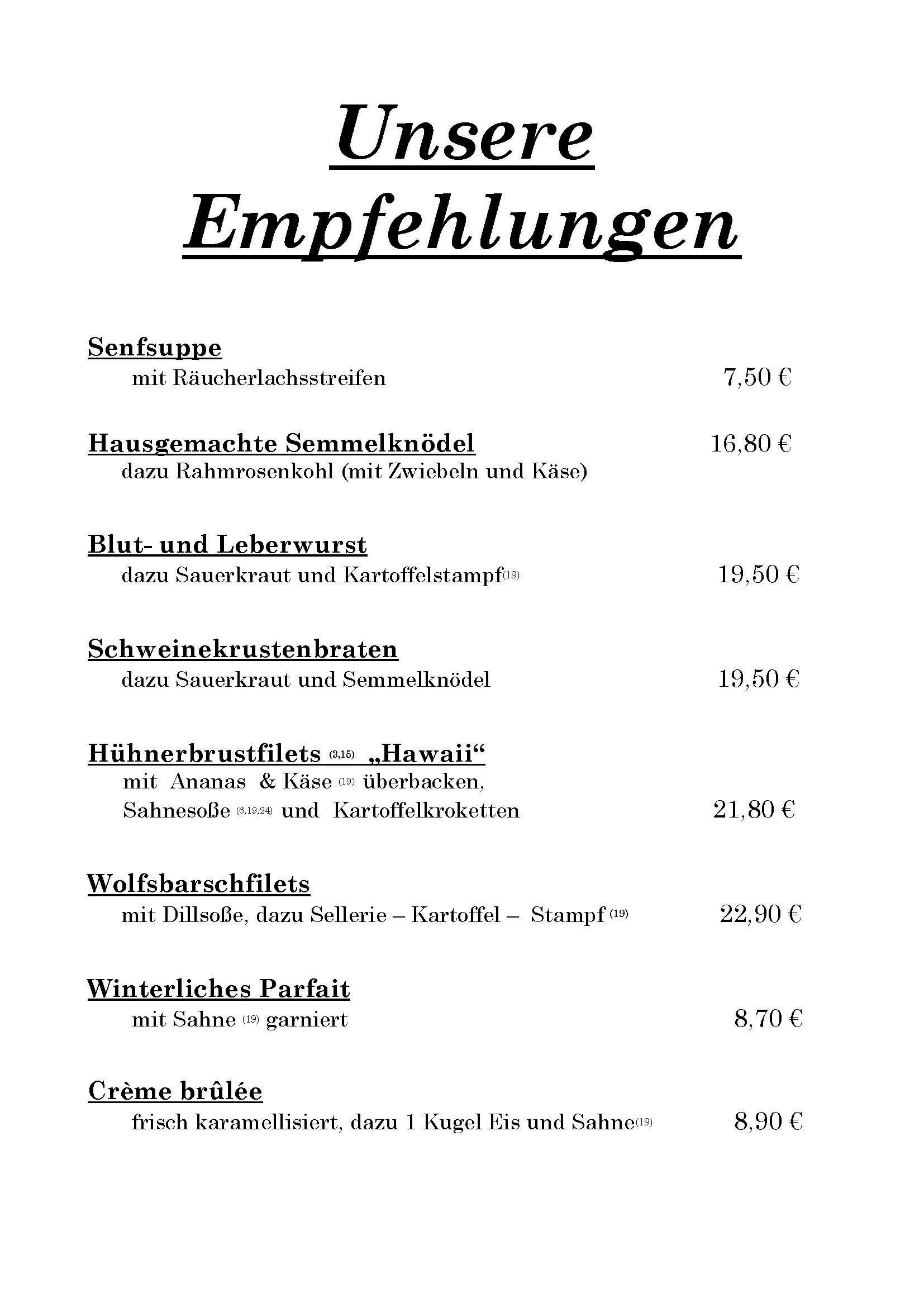 Empfehlungen