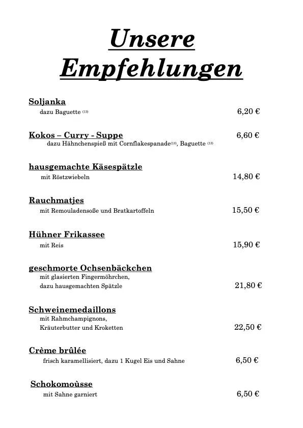 Empfehlungen